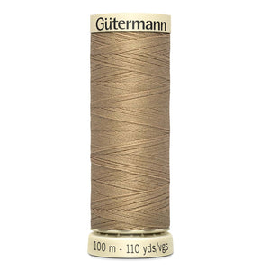 Gutermann Sew-All thread, 100 metres sewing spool, mid beige, colour 265, article 788988