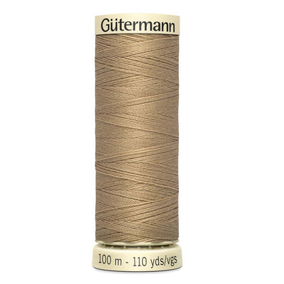 Gutermann Sew-All thread, 100 metres sewing spool, mid beige, colour 265, article 788988