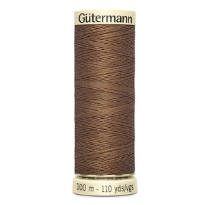 Gutermann Sew-All thread, 100 metres sewing spool, mid-brown, colour 180, article 788988