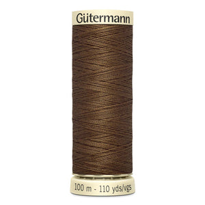 Gutermann Sew-All thread, 100 metres sewing spool, mid brown, colour 289, article 788988