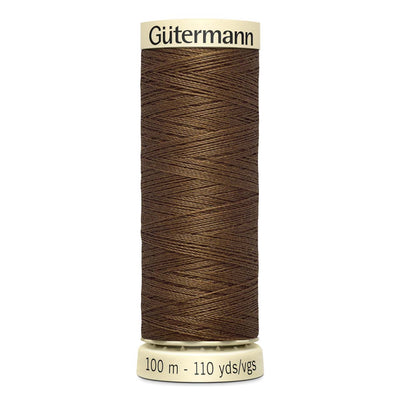 Gutermann Sew-All thread, 100 metres sewing spool, mid brown, colour 289, article 788988