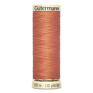 Gutermann Sew-All thread, 100 metres sewing spool, mid sandlewood, colour 377, article 788988