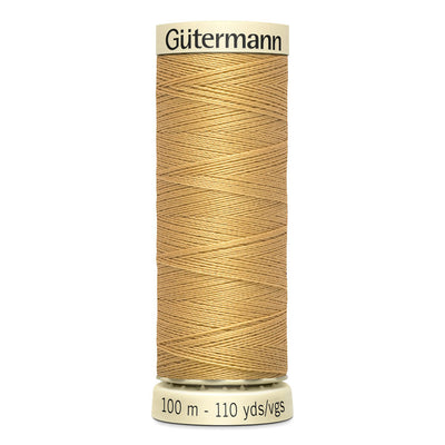 Gutermann Sew-All thread, 100 metres sewing spool old gold, colour 893, article 788988