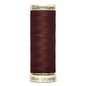 Gutermann Sew-All thread, 100 metres sewing spool, red earth brown, colour 230, article 788988