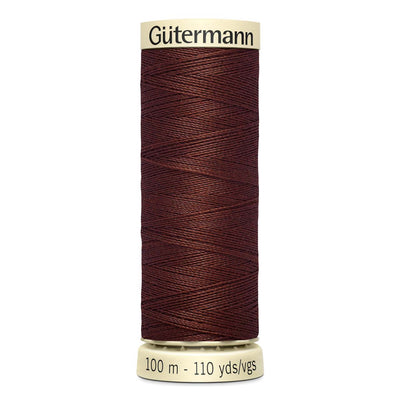Gutermann Sew-All thread, 100 metres sewing spool, red earth brown, colour 230, article 788988