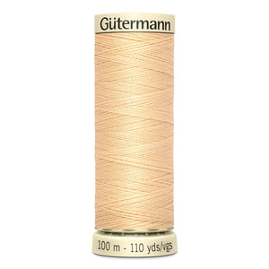 Gutermann Sew-All thread, 100 metres sewing spool, sand, colour 6, article 788988