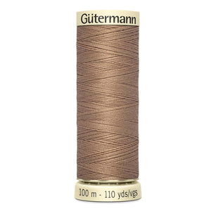 Gutermann Sew-All thread, 100 metres sewing spool, sienna brown, colour 139, article 788988
