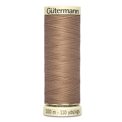 Gutermann Sew-All thread, 100 metres sewing spool, sienna brown, colour 139, article 788988