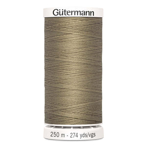 Gutermann Sew-All thread, 250 metres sewing spool, biscuit brown, colour 868, article 717878