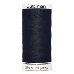 Gutermann Sew-All thread, 250 metres sewing spool, black, colour 000, article 717878