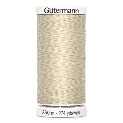Gutermann Sew-All thread, 250 metres sewing spool, dark cream, colour 169, article 717878 