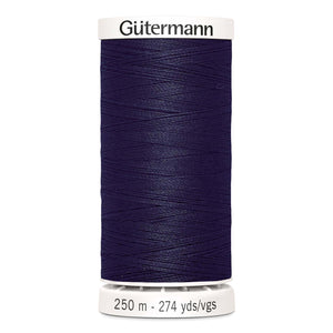 Gutermann Sew-All thread, 250metres sewing spool, dark navy blue, colour 339, article 717878