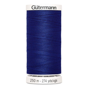 Gutermann Sew-All thread, 250 metres sewing spool, dark royal blue, colour  232, article 717878