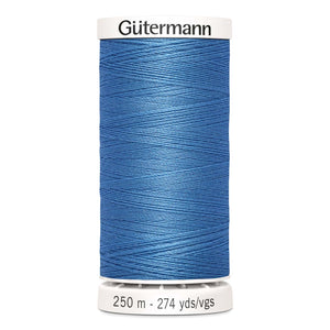 Gutermann Sew-All thread, 250 metres sewing spool, dusky blue, colour 965, article 717878 