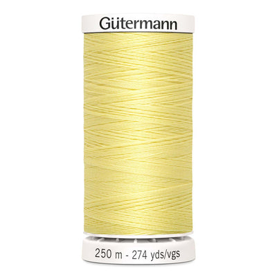 Gutermann Sew-All thread, 250 metres sewing spool, lemon, colour 578, article 717878 