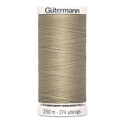 Gutermann Sew-All thread, 250 metres sewing spool, light mocha beige, colour 215, article 717878