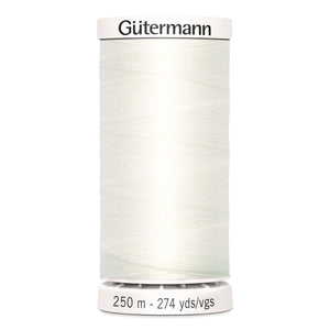 Gutermann Sew-All thread, 250 metres sewing spool, natural, colour 111, article 717878 