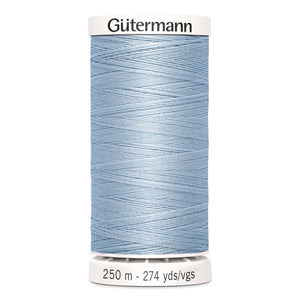 Gutermann Sew-All thread, 250 metres sewing spool, pale blue, colour 75, article 717878 