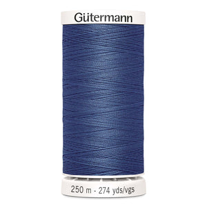 Gutermann Sew-All thread, 250 metres sewing spool, petrol blue, colour 435, article 717878