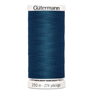 Gutermann Sew-All thread, 250 metres sewing spool, very dark teal, colour 870, article 717878