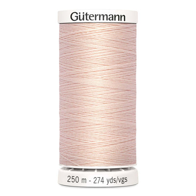 Gutermann Sew-All thread, 250 metres sewing spool, very light peach, colour 658, article 717878
