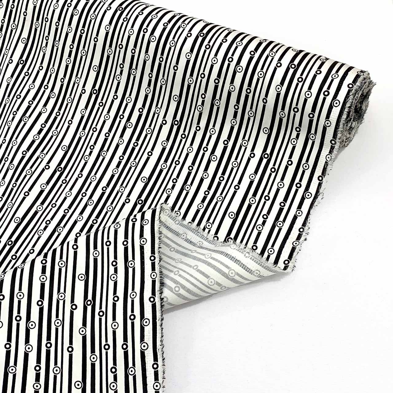 Hugo Striped Cotton Sateen | Black