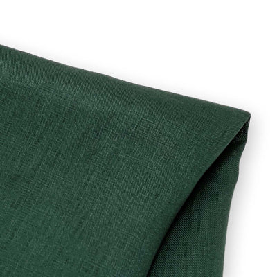 Dark Green Ella linen fabric, hunter green medium-weight natural textile woven from European flax yarn – Fabric Collection
