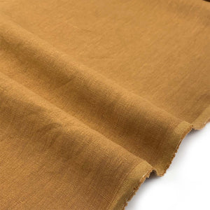 linen fabric ochre heavy linen sand washed pure linen fabric collection