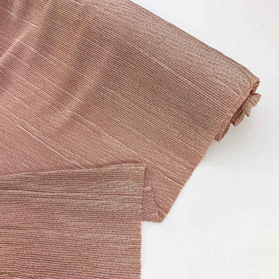 blush metallic pleated plisse formal fabric - Fabric Collection