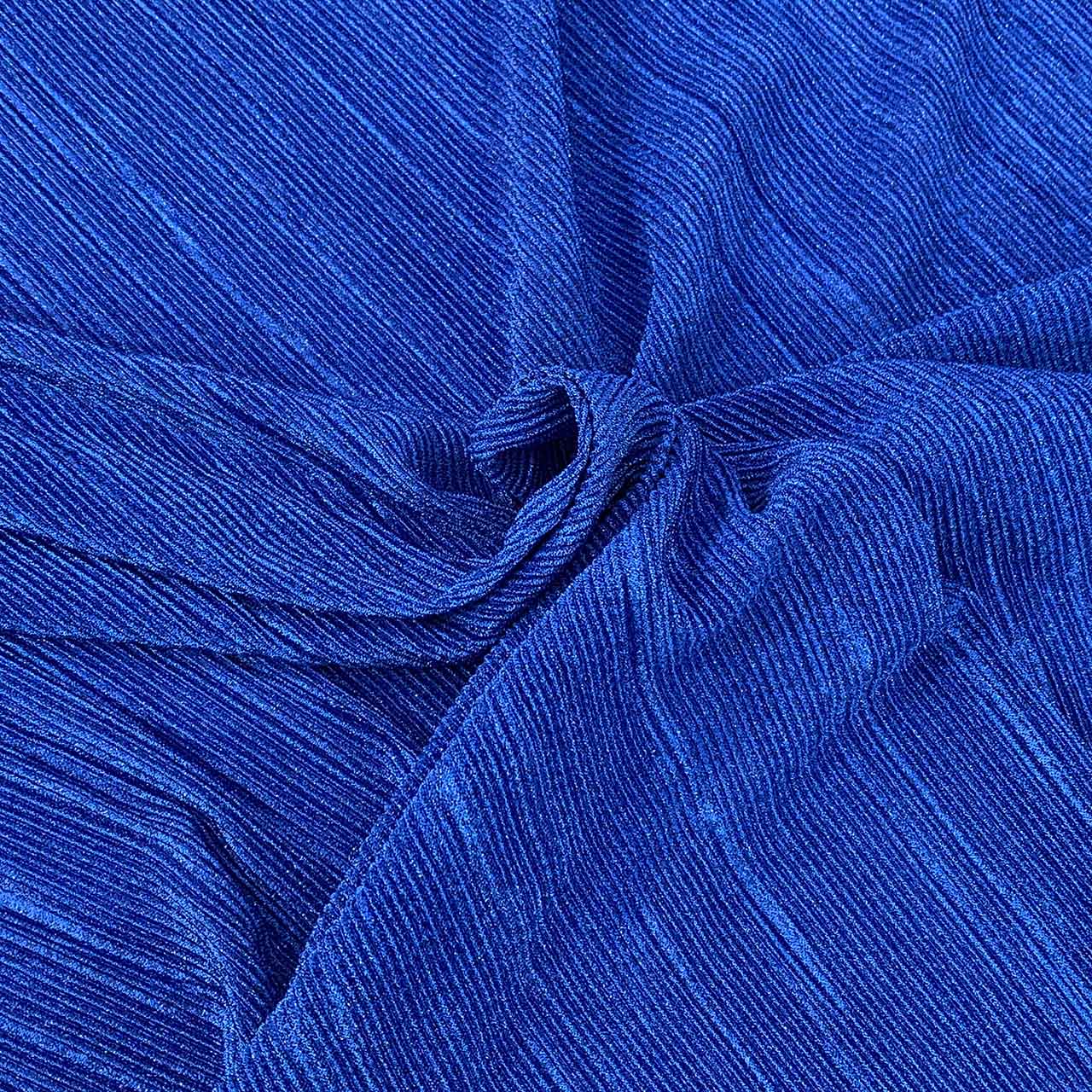 cobalt metallic pleated plisse fabric metallic pleated fabric - Fabric Collection