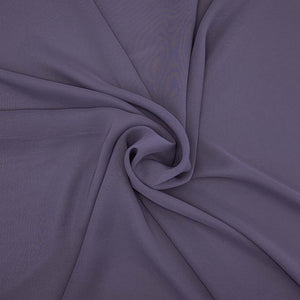 Dark steel blue chiffon fabric, lightweight and soft premium polyester with flowing texture - Fabric Collection