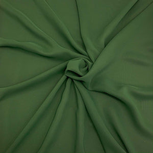 polyester chiffon dark olive fabric