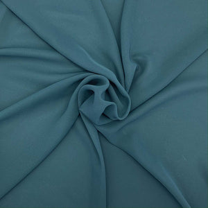 polyester chiffon teal fabric