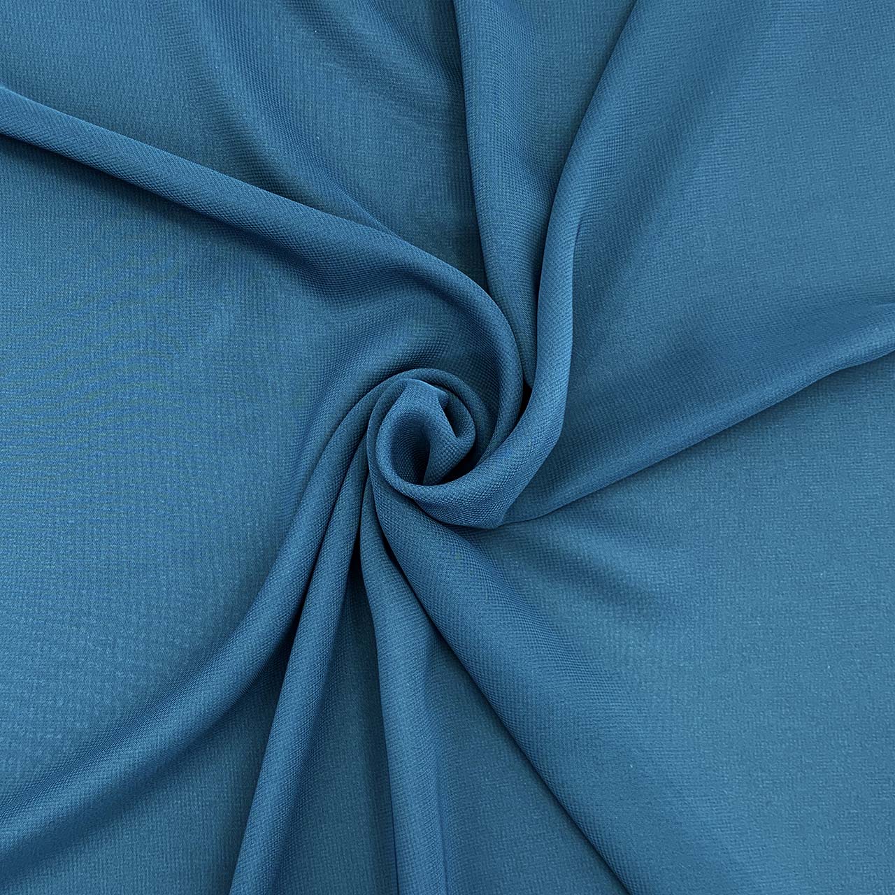 polyester chiffon peacock blue fabric