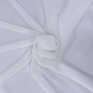 polyester chiffon natural white fabric