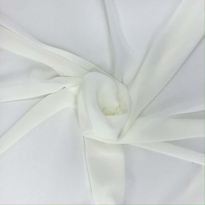 polyester chiffon ivory fabric