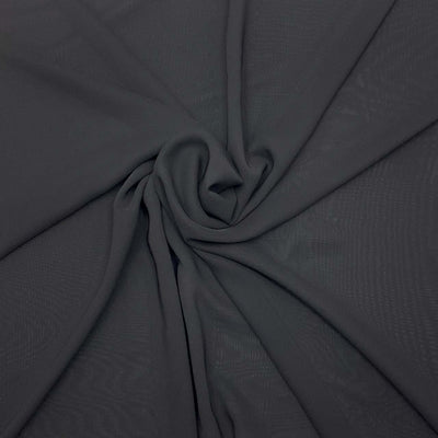 polyester chiffon black fabric