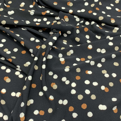 Printed Jersey | Black Spotted Cinnamon, Taupe, White