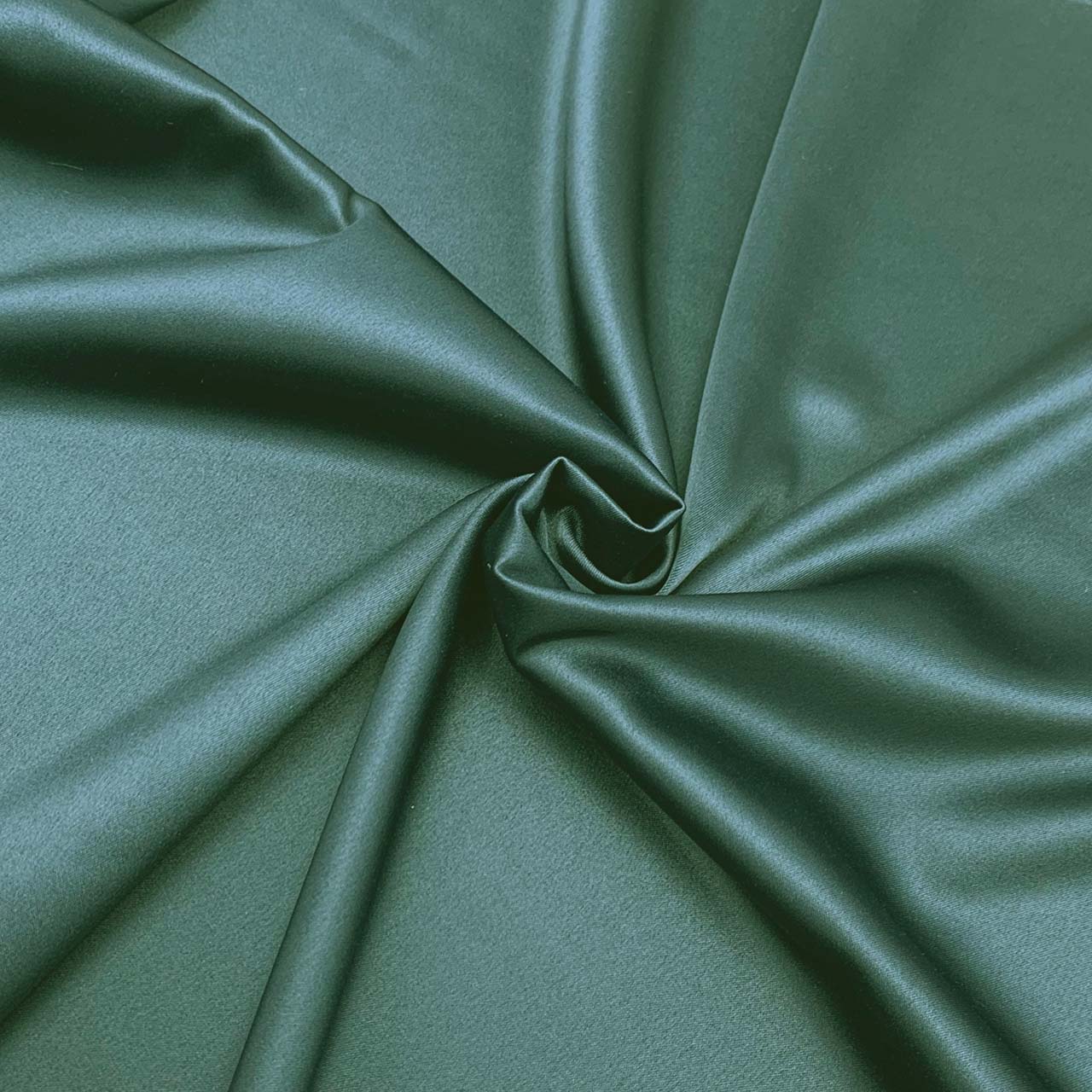 Heavy Satin Fabric | Forest Green Vaniti Duchess – Fabric Collection