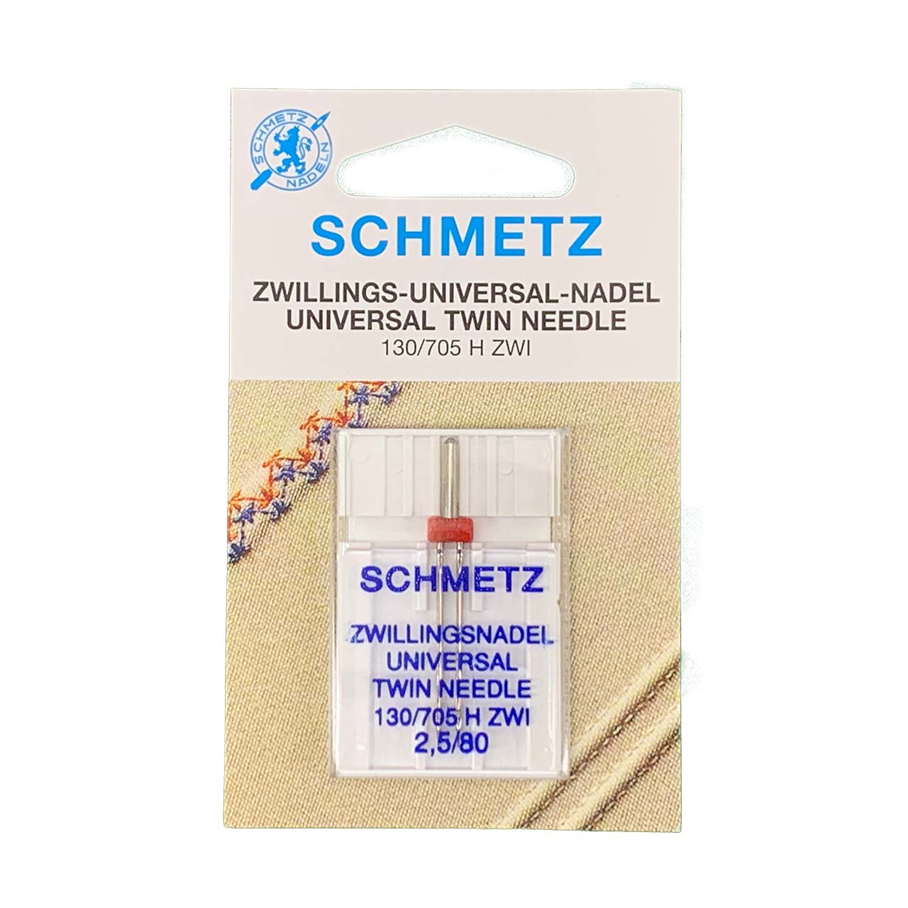 Schmetz Universal Twin Sewing Machine Needle 2.5/80