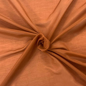 cinnamon silk cotton blend fabric cinnamon cotton silk voile - Fabric Collection