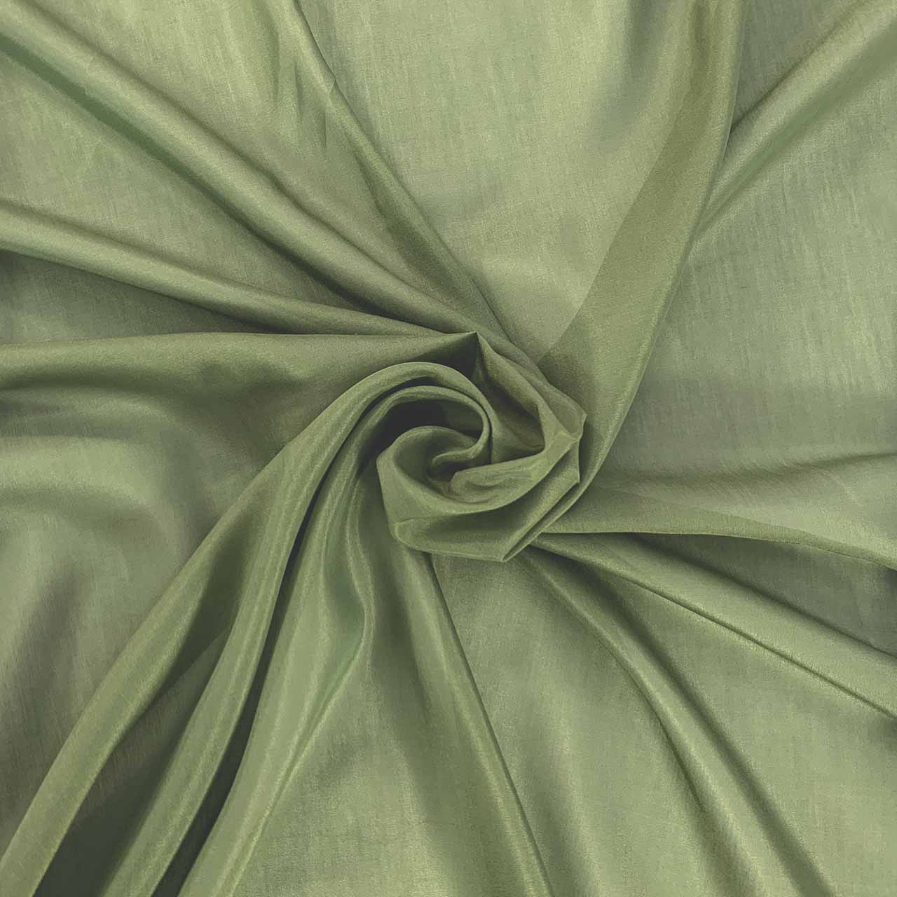 moss green silk cotton blend fabric green silk cotton voile -Fabric Collection