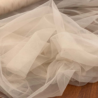 Bridal tulle veil tulle nude fabric collection
