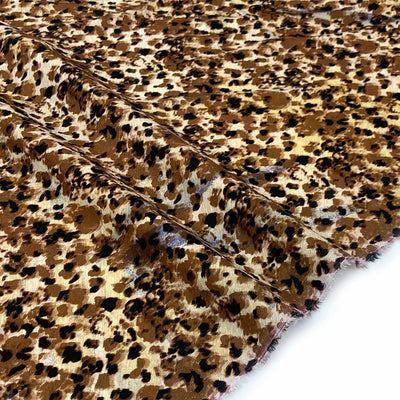 italian viscose fabric animal brown leopard print pattern